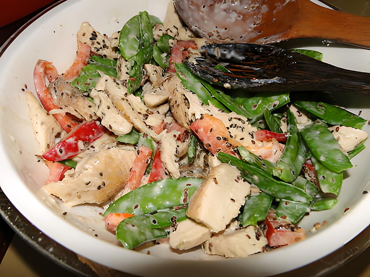 recette Salade de poulet au tahini