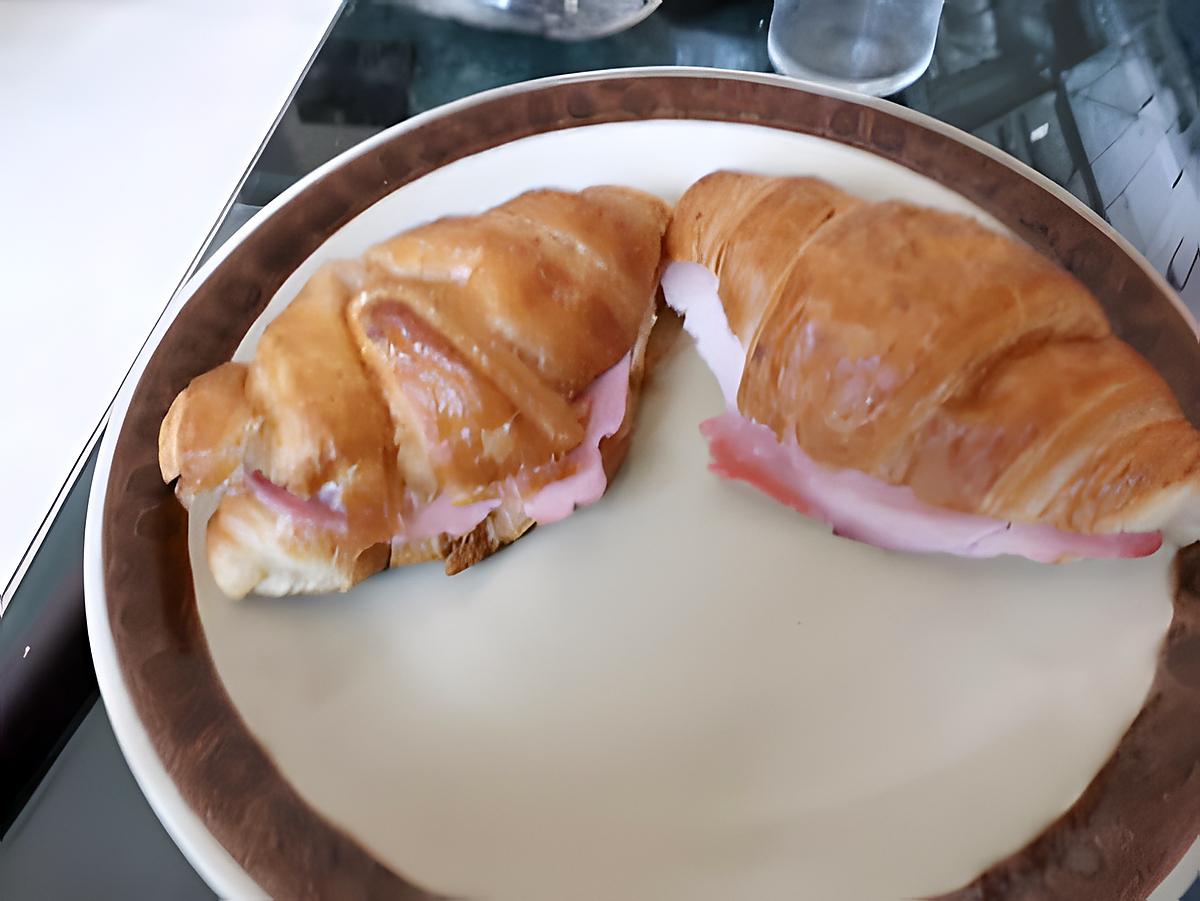 recette croissant façon croque monsieur