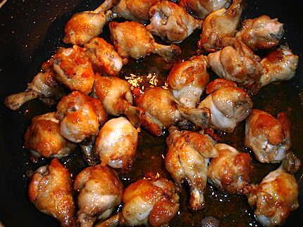 recette Sticks de poulet Champignons Lardons