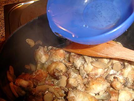 recette Sticks de poulet Champignons Lardons