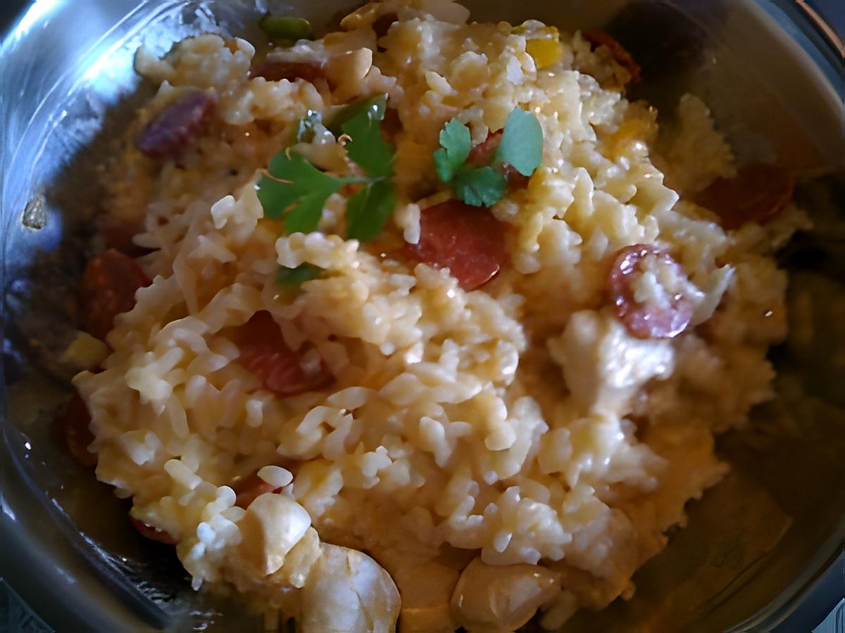 recette Risotto au poulet et chorizo