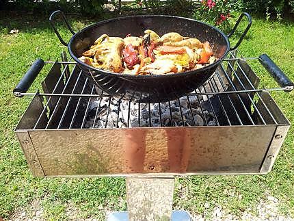 recette Paella au feu de bois