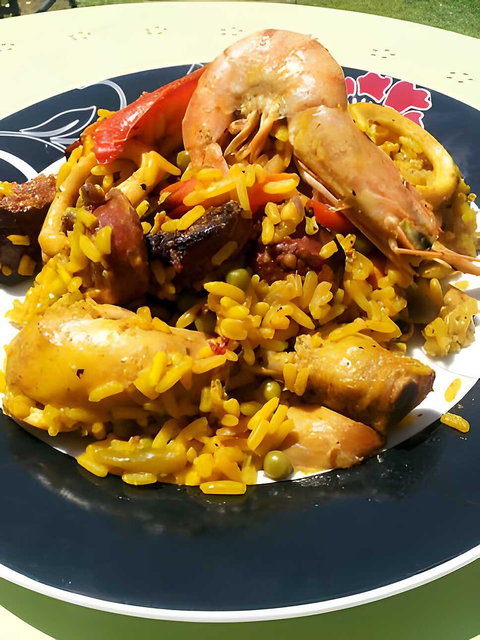 recette Paella au feu de bois