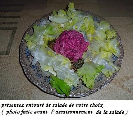 recette Mousse  de betterave-radis noir  au thon et  St Môret