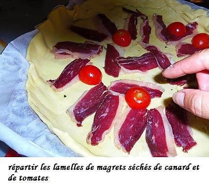 recette Quiche aux magrets  de canard gras séchés