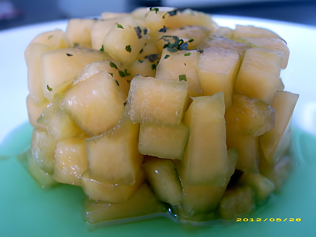 recette tartare de melon mentholé