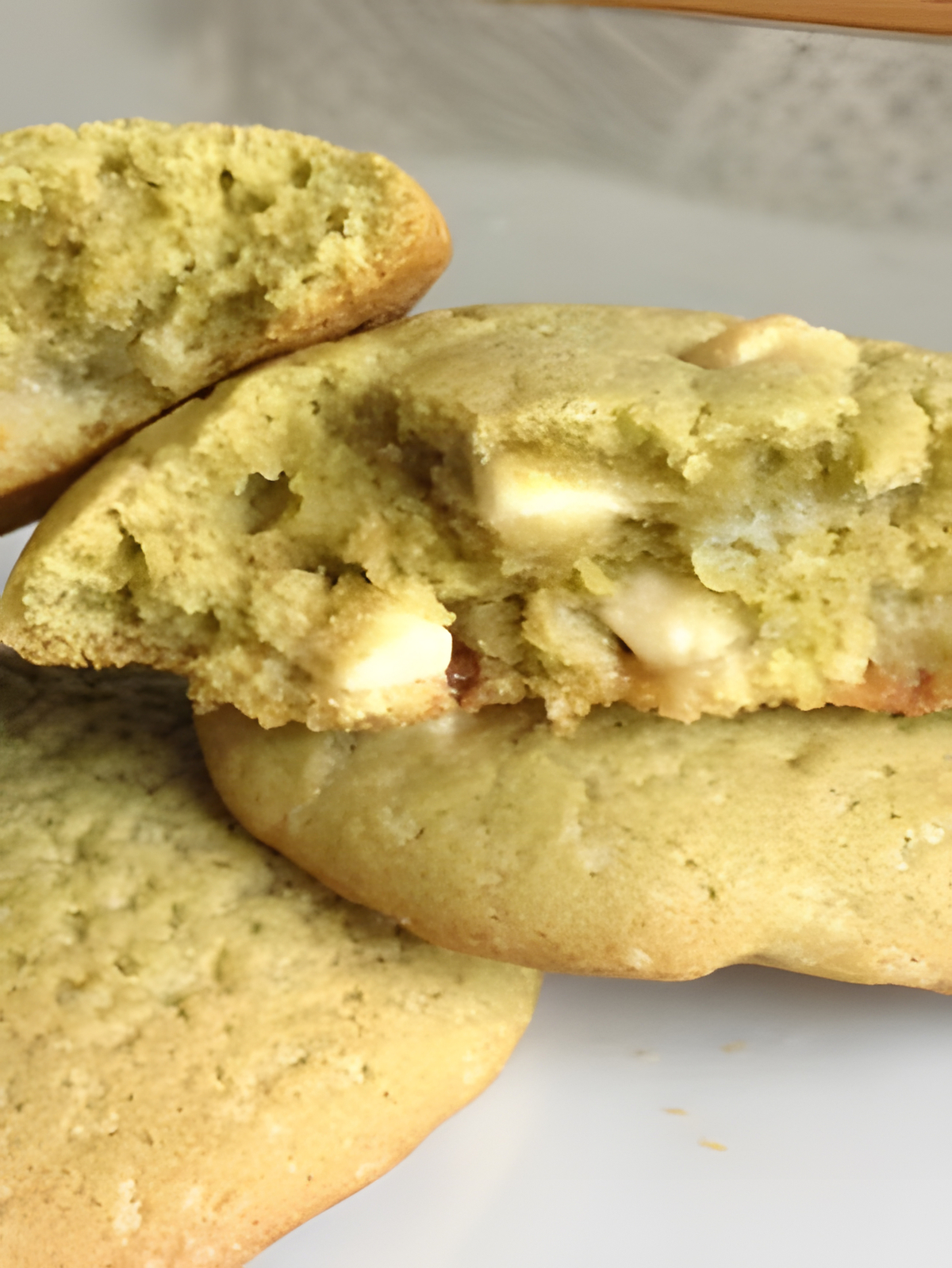 recette Cookies moelleux au thé matcha et chocolat blanc