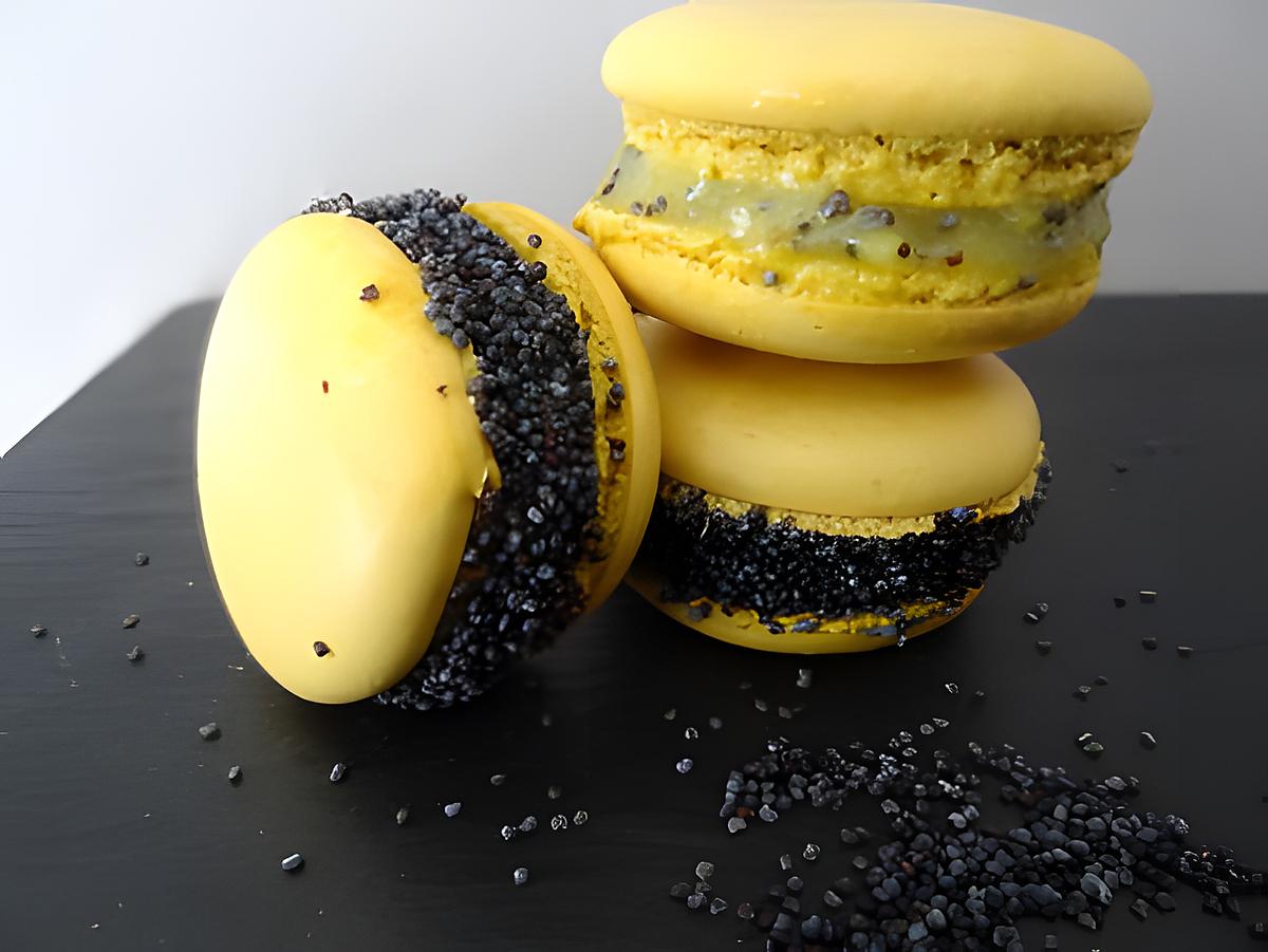 recette Macarons citron-pavot