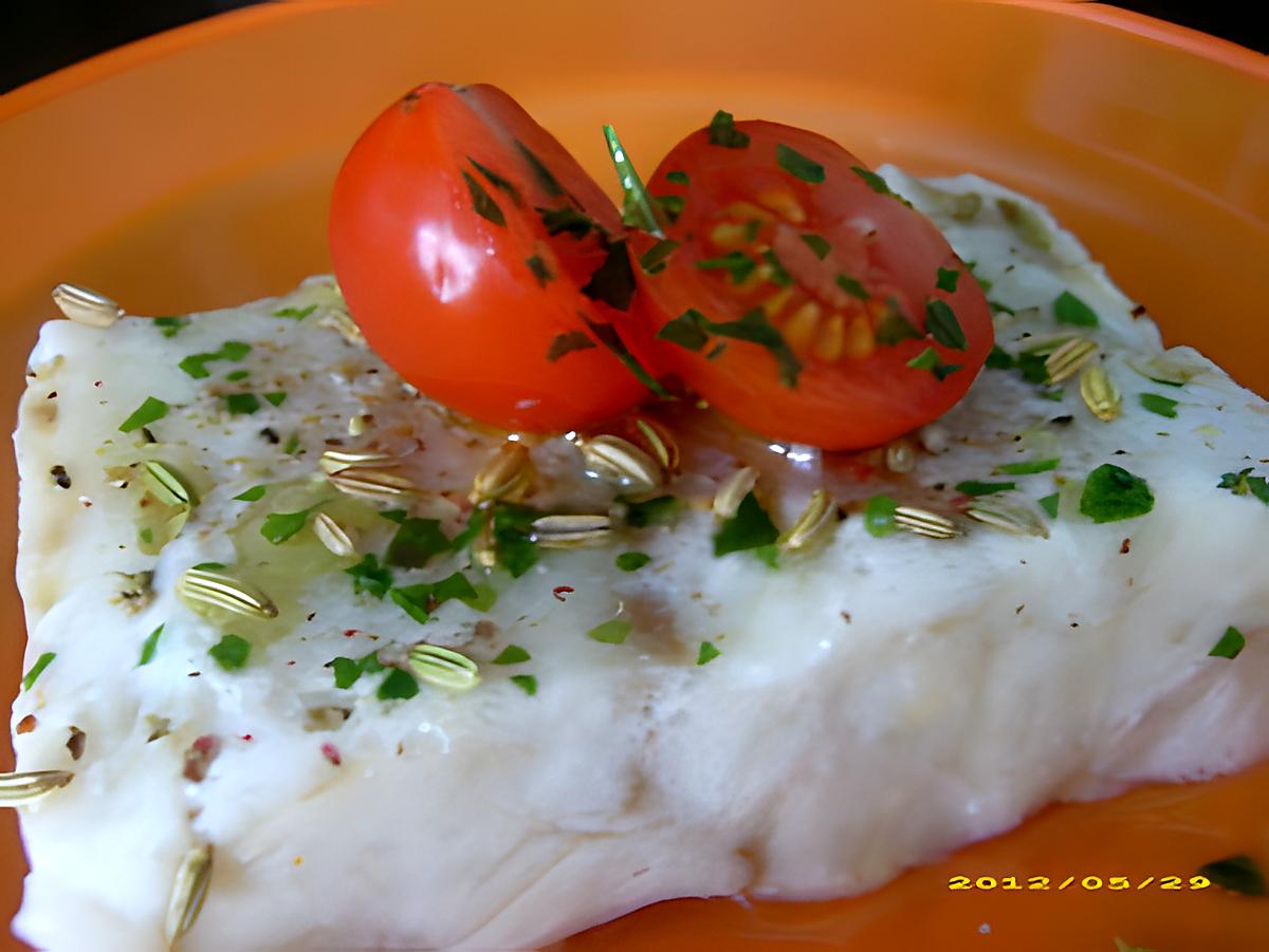 recette pavé de cabillaud aux graines de fenouil