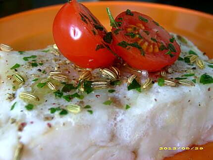 recette pavé de cabillaud aux graines de fenouil