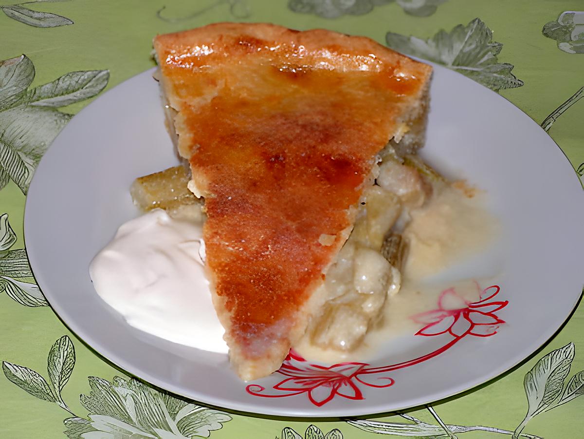 recette Pie à la rhubarbe