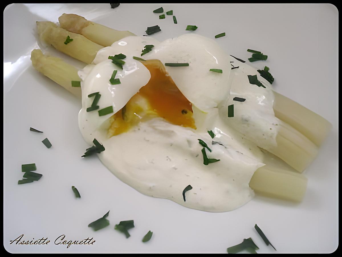 recette Oeuf Poché sur lit d'Asperges