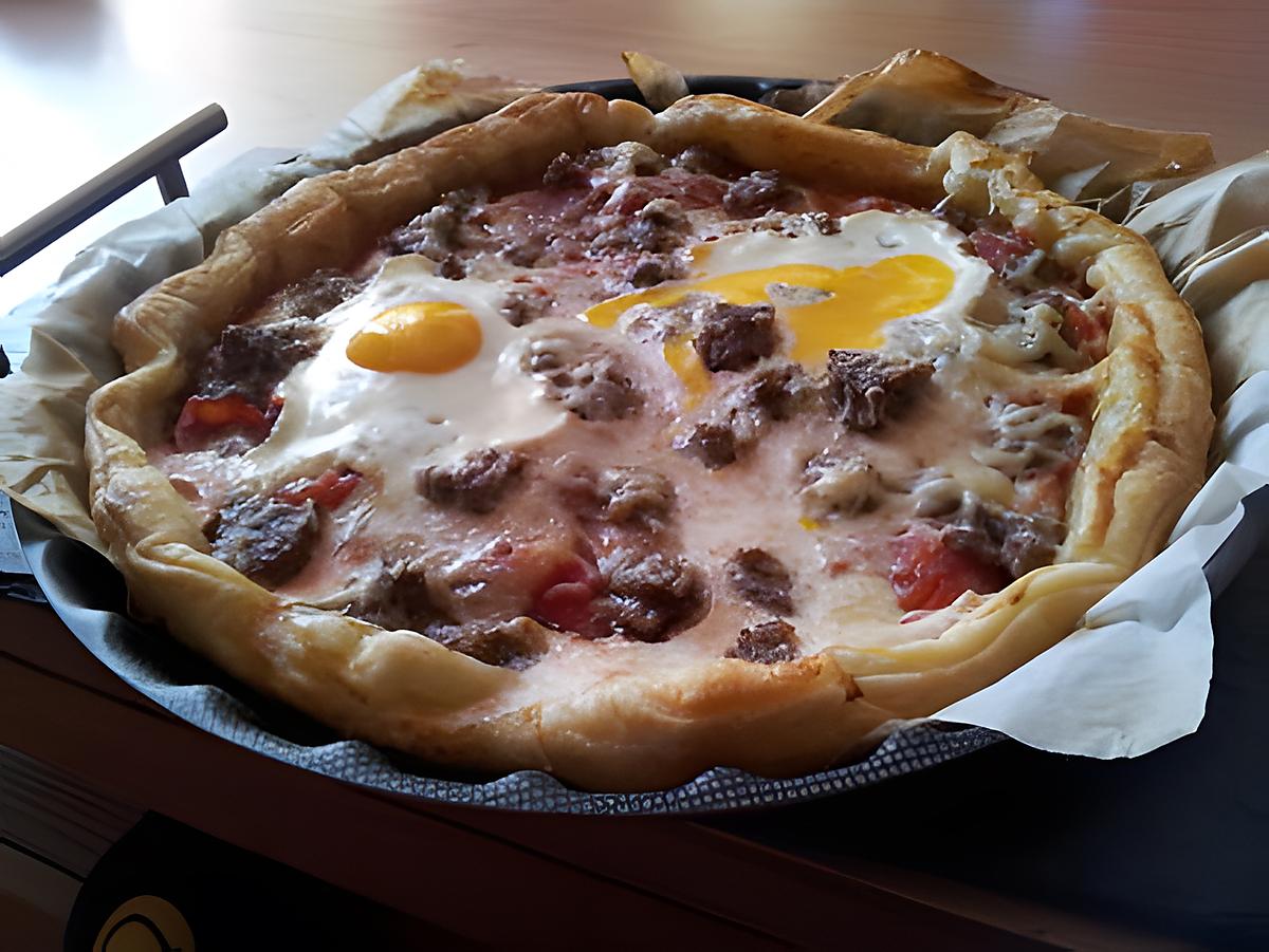 recette Quiche à la bolognaise et oeufs