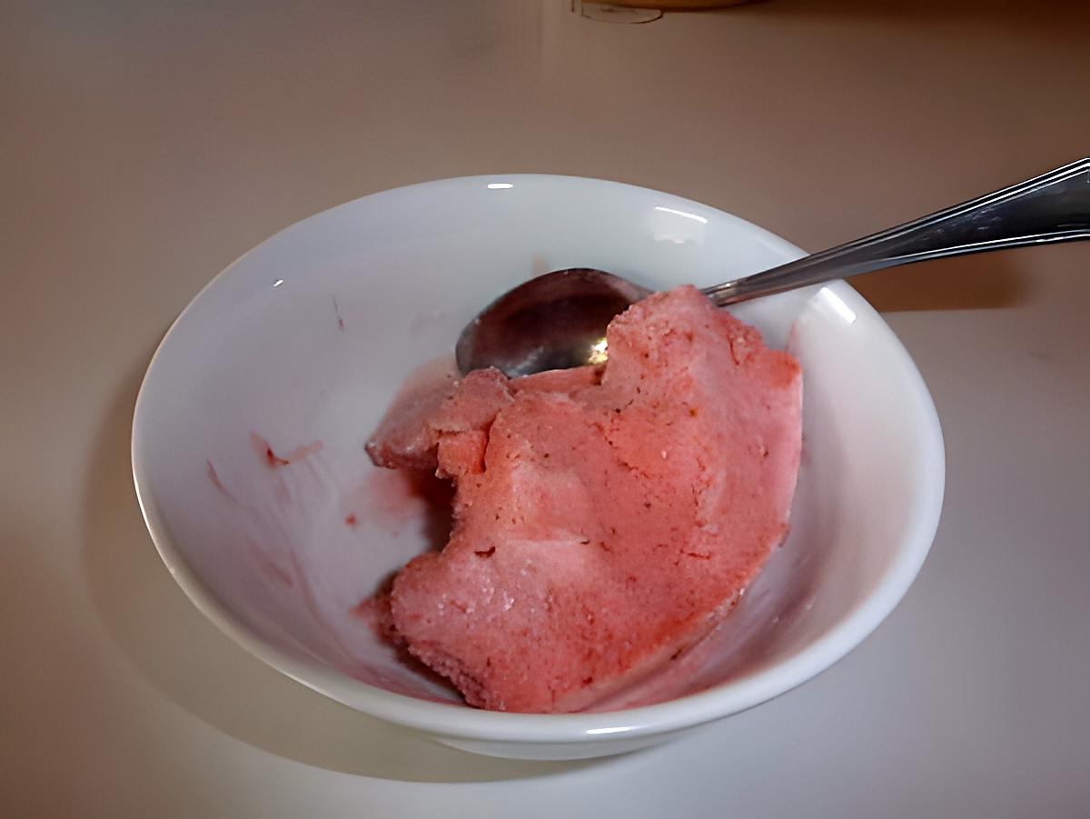 recette sorbet à la fraise