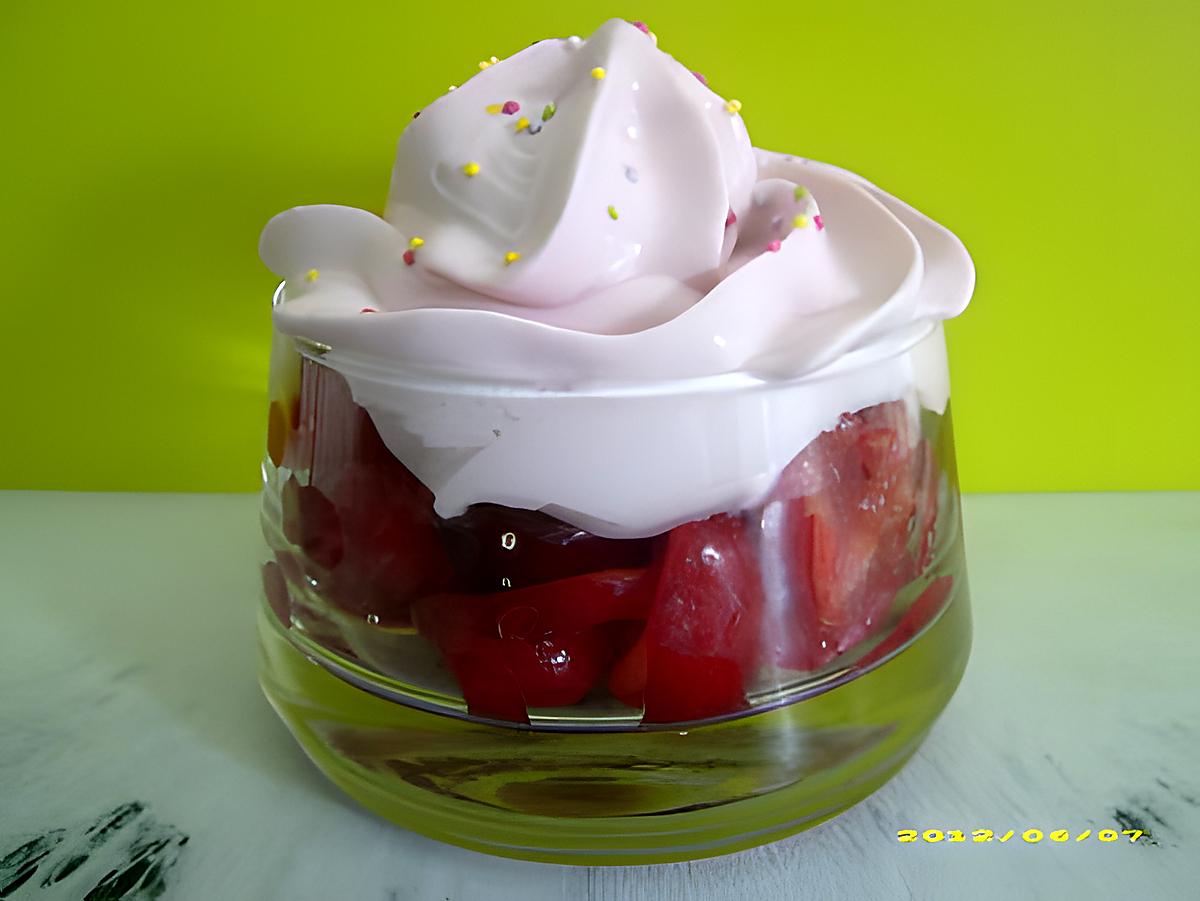 recette cerises à la chantilly rose