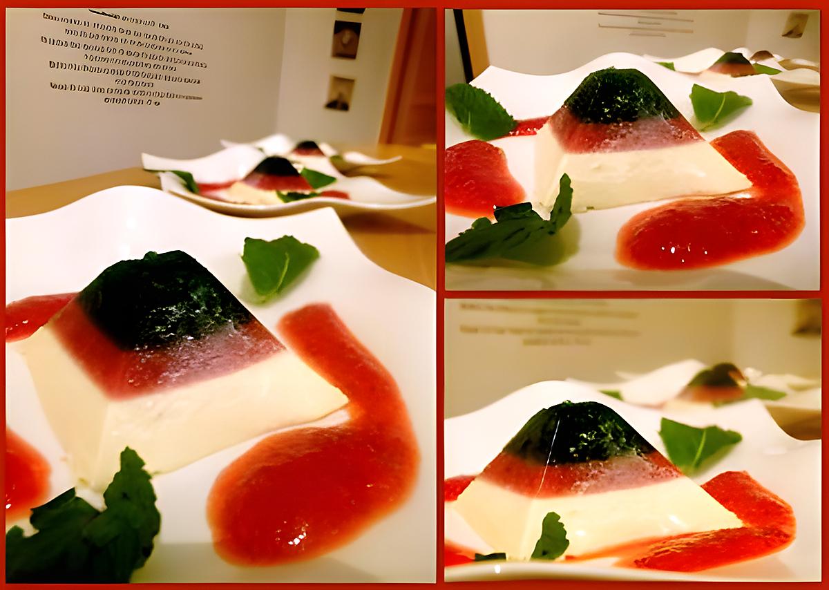 recette Pyramide de panna cotta, fraise et menthe Get27