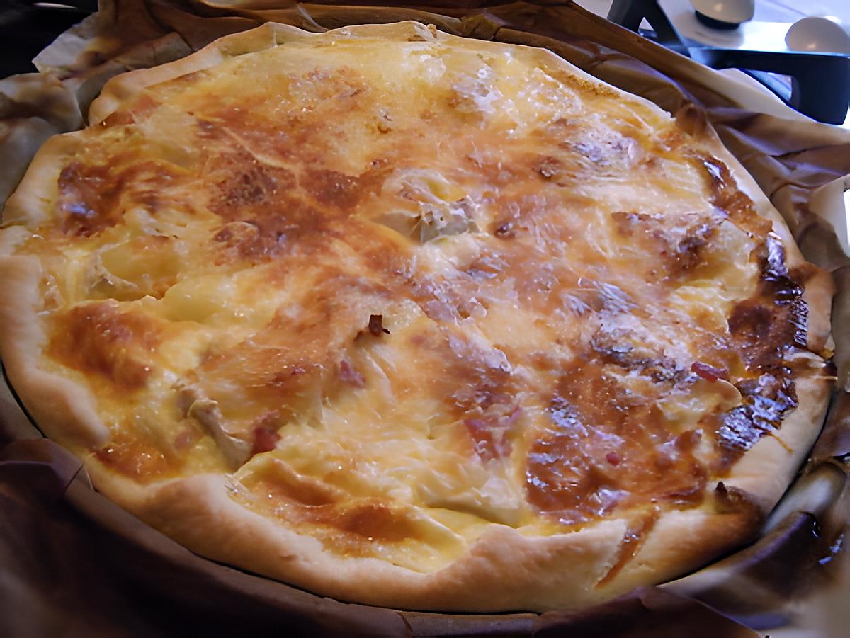 recette tarte au camenbert (coulommier) et lardons