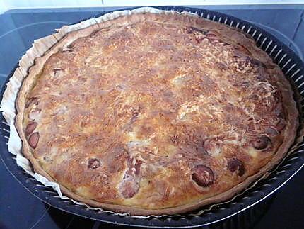 recette Quiche aux knackis et jambon cru