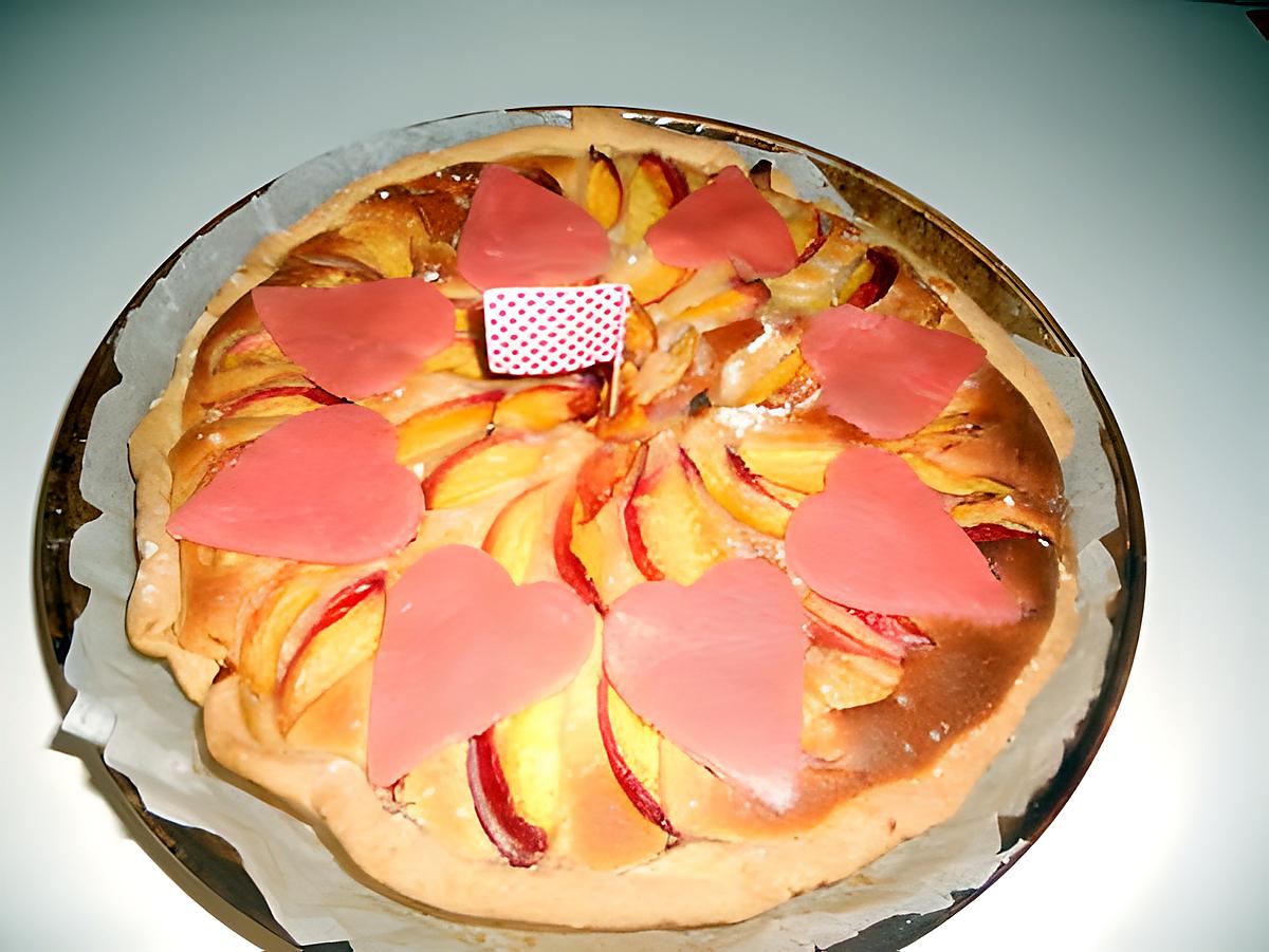 recette tarte amandine au nectarine