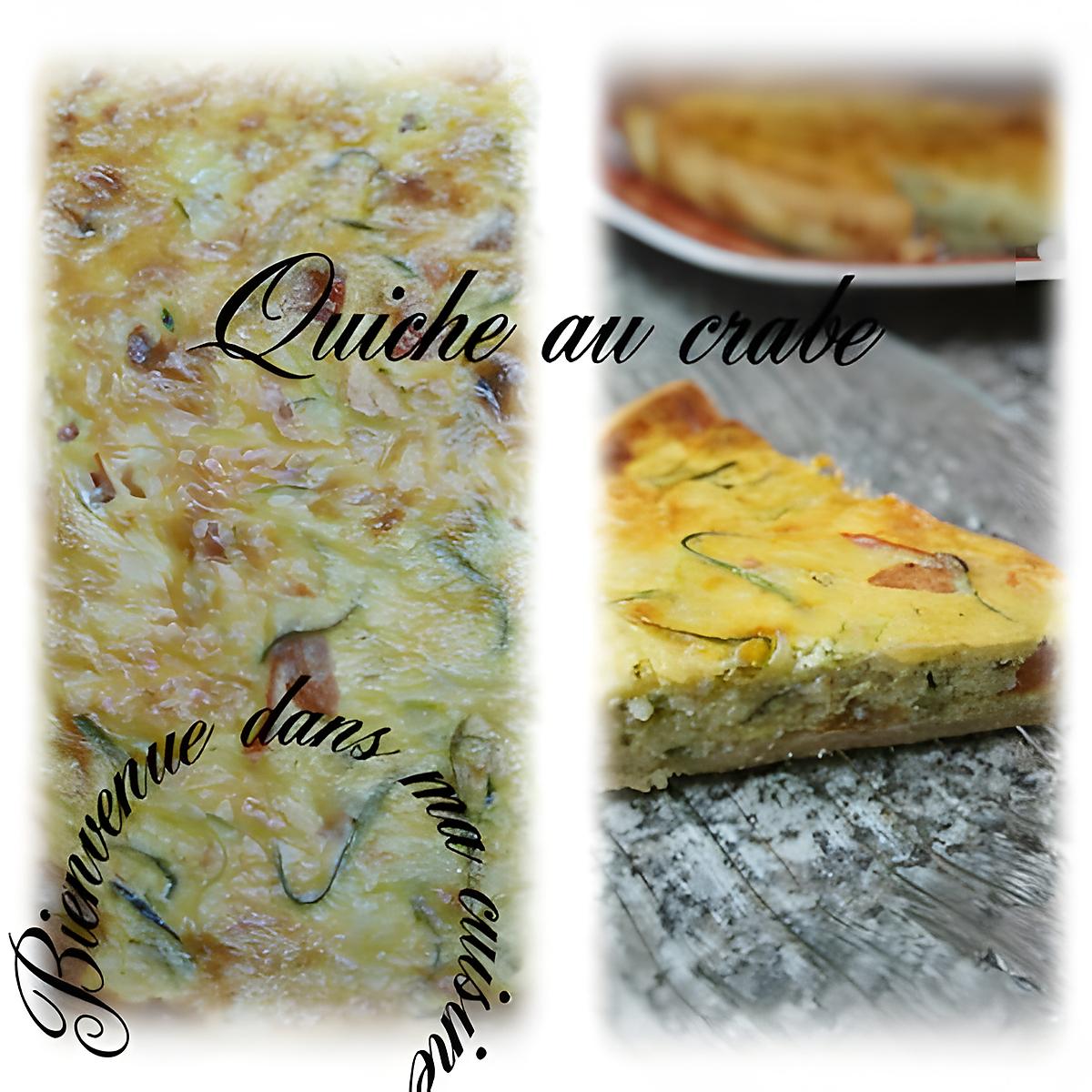 recette quiche au crabe