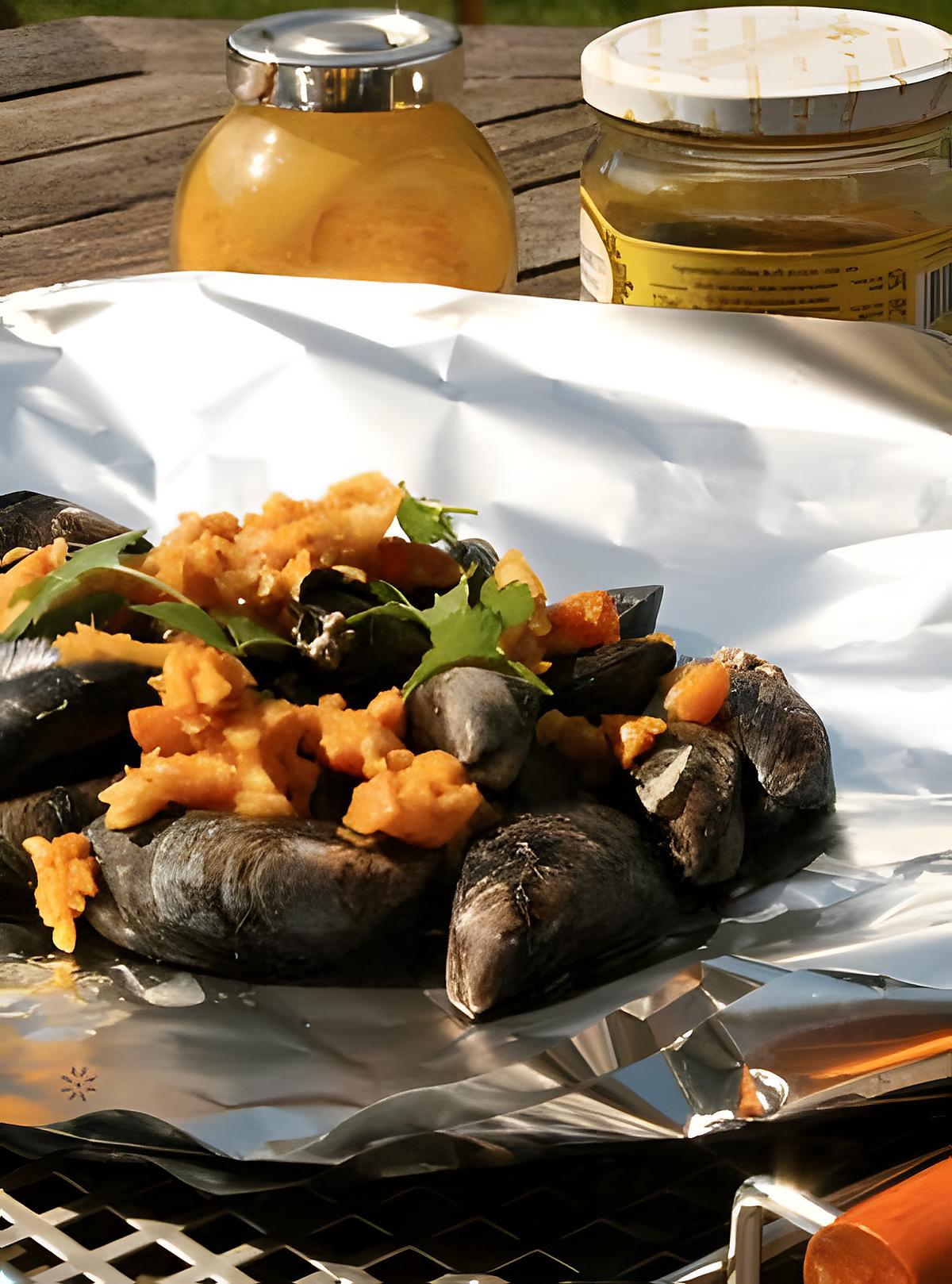 recette Moule Barbecue curry, citron confit & gingembre  (papillote)