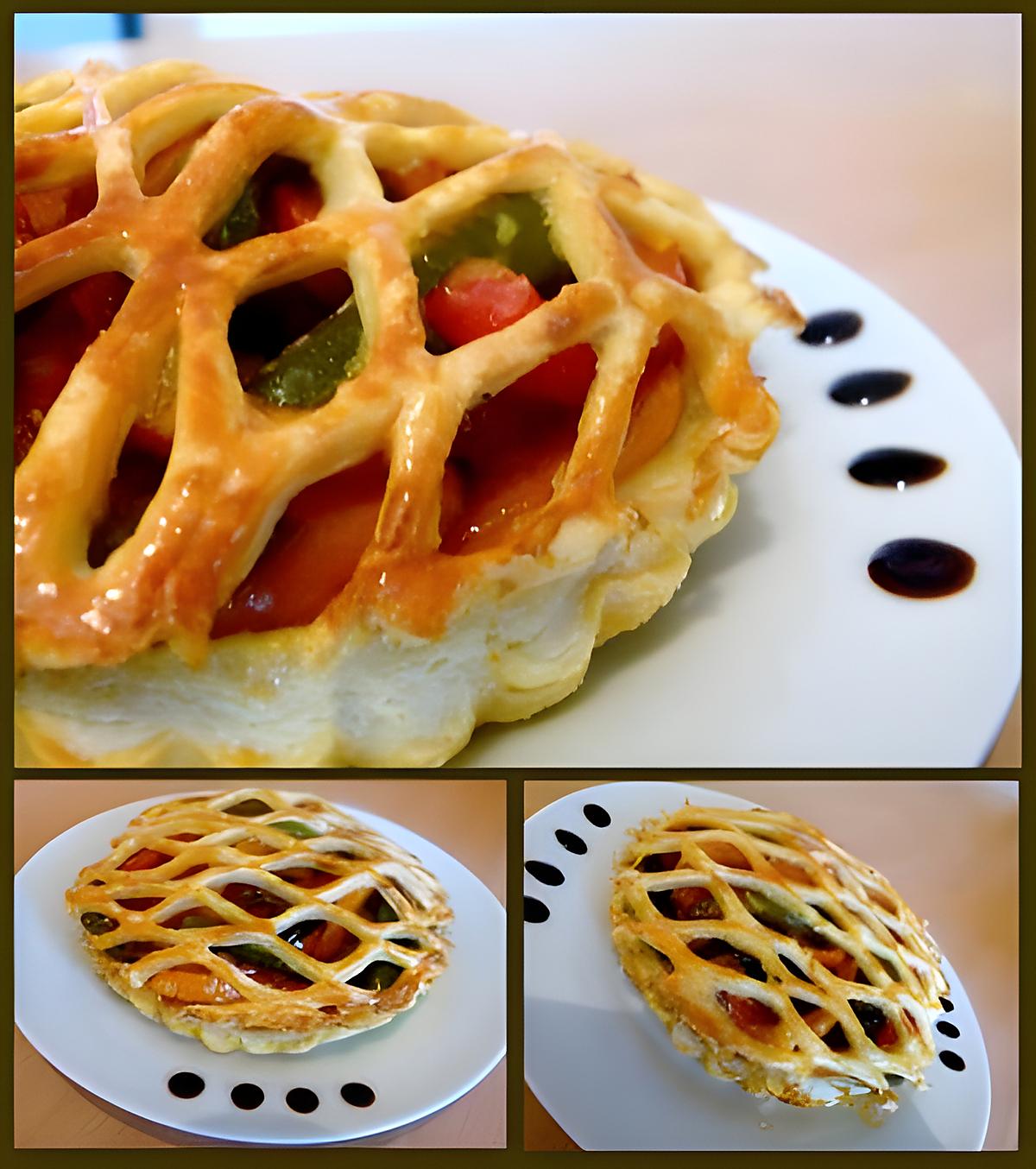 recette Tartelette chèvre et poivrons marinés