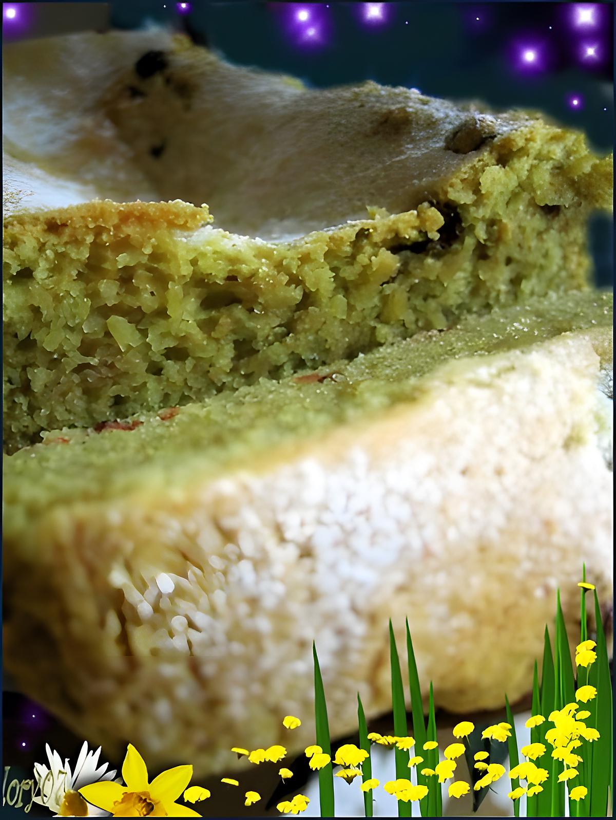 recette cake aut thé vert et fruits rouges