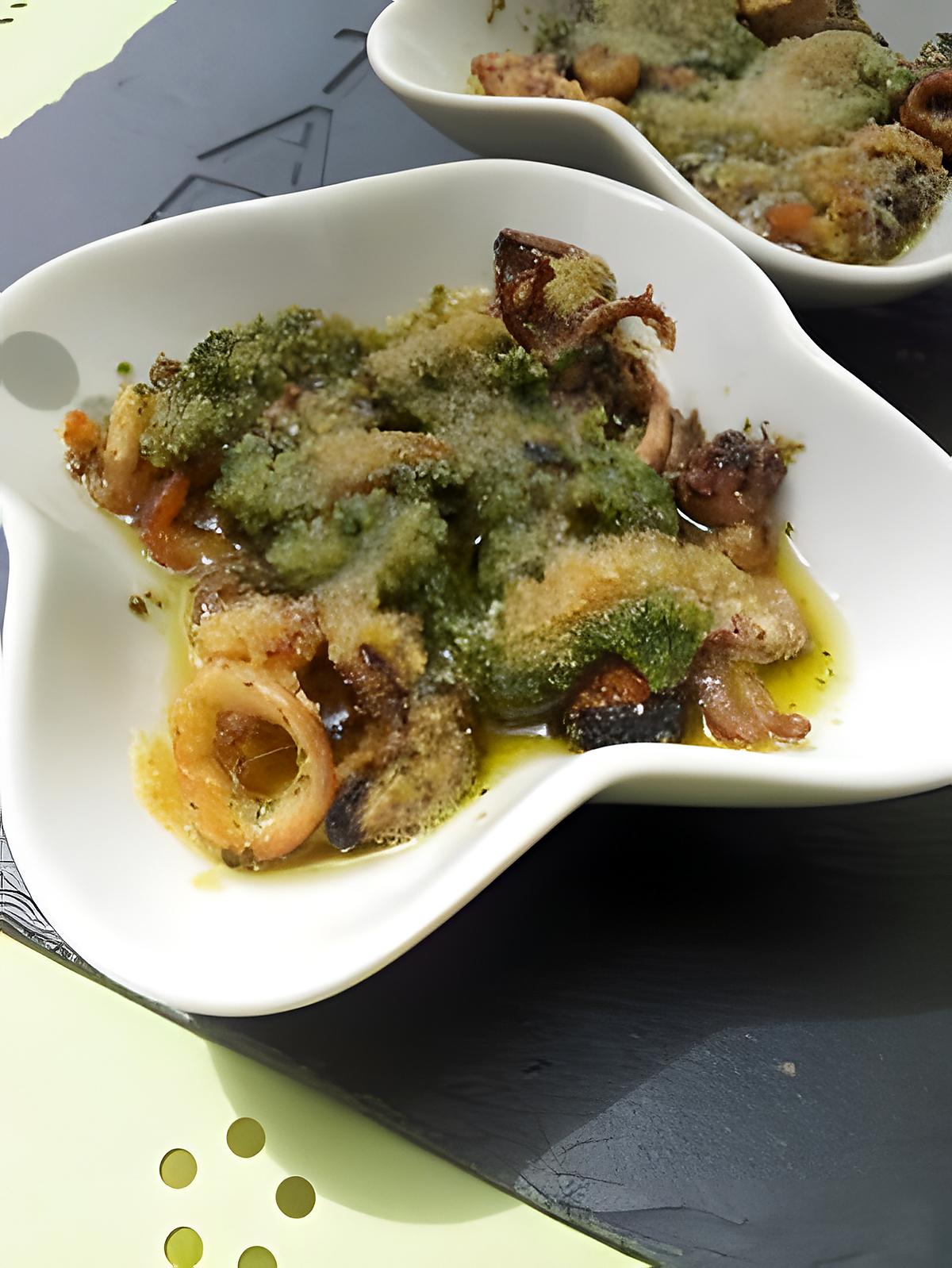 recette Coquilles de fruit de mer gratinés au beurre d'escargot