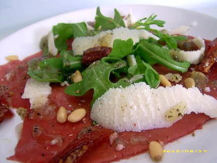 recette carpaccio de boeuf à l'italienne