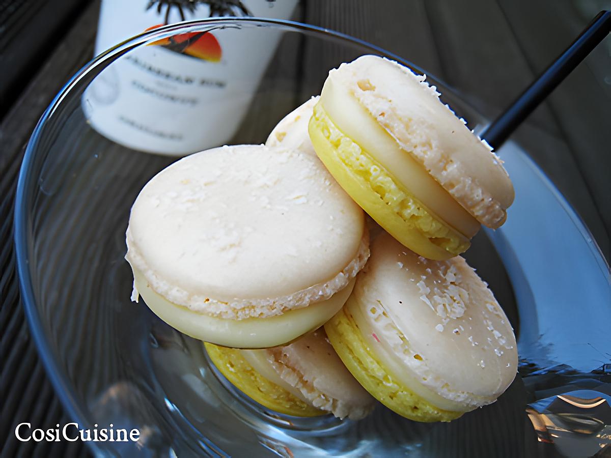 recette Macarons Malibu Ananas