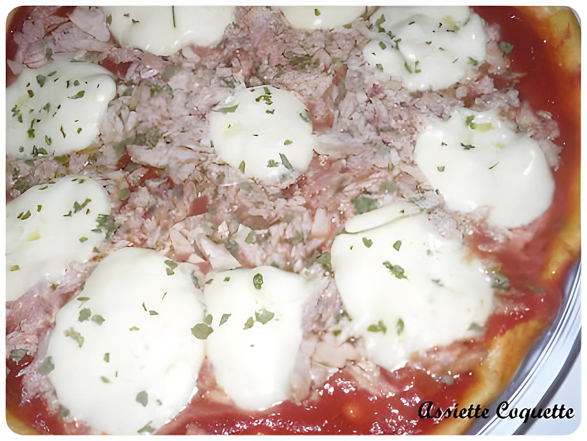 recette Pizza au thon et mozza