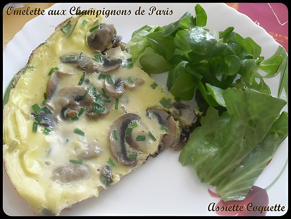 recette Omelette au champignons