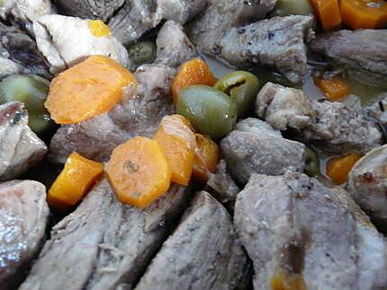 recette Sauté aux carottes et aux olives