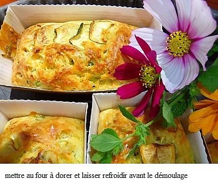 recette Petits cakes courgettes –parmesan