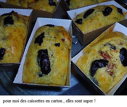 recette Petits cakes olives et tomates séchées