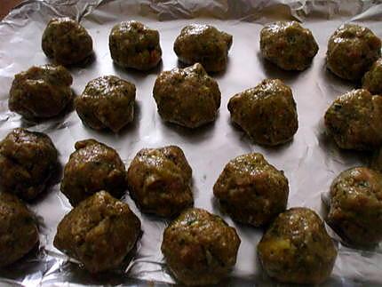 recette " Minis boulettes épicées pour l'apéro...."....