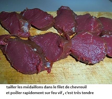 recette Filet de chevreuil ,  pommes de terre noisette et daïkon