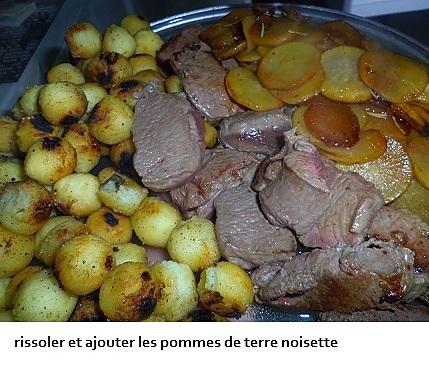 recette Filet de chevreuil ,  pommes de terre noisette et daïkon