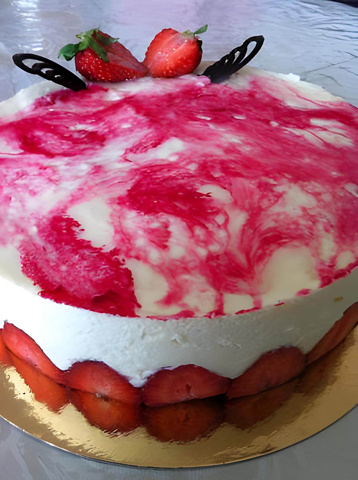 recette Fraisier à la crème diplomate