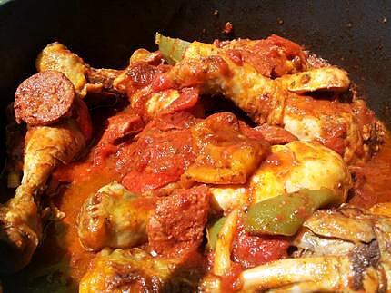 recette Poulet basquaise au chorizo