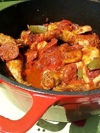 recette Poulet basquaise au chorizo