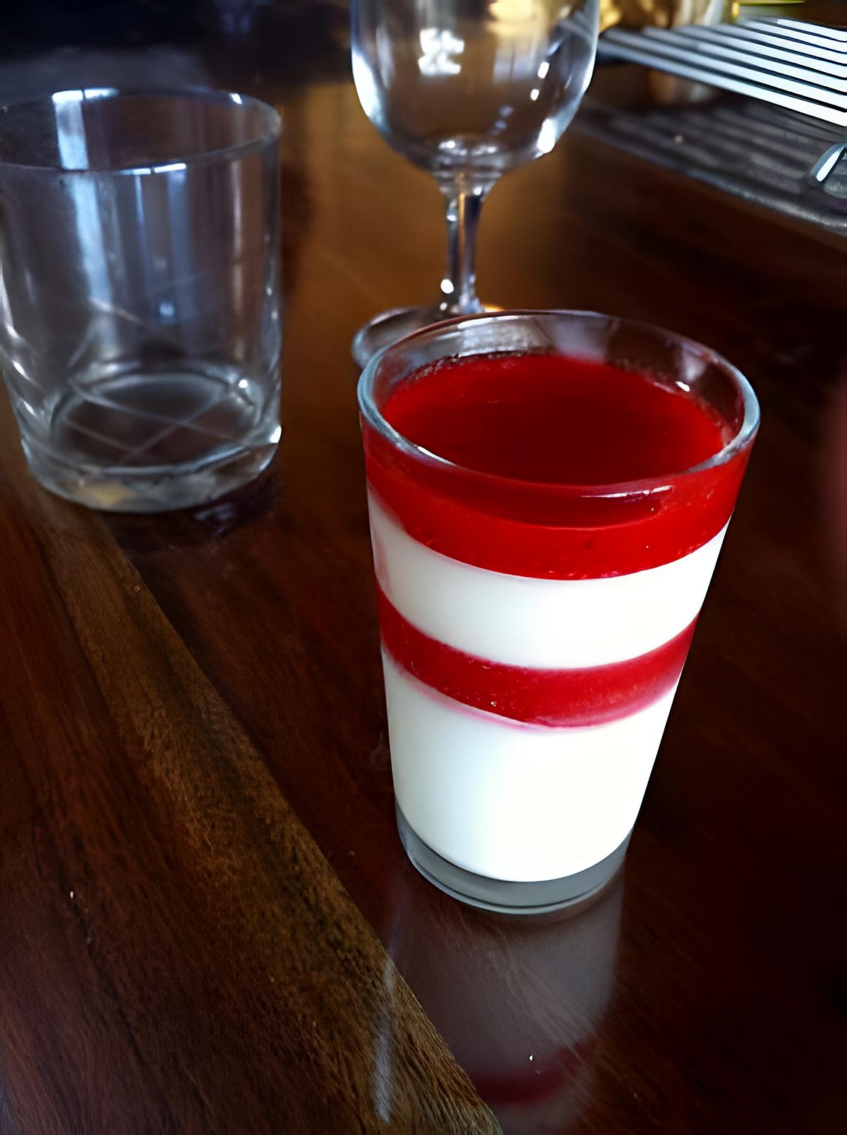 recette Panna cotta lait de coco et coulis de fraises