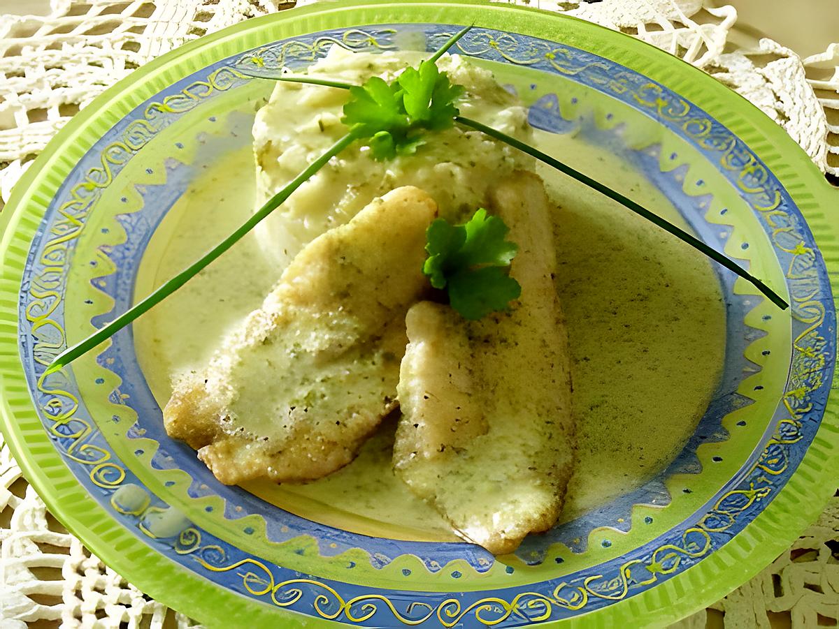 recette soles à la sauce verte