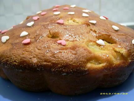 recette gâteau moelleux aux noix et poires caramélisées