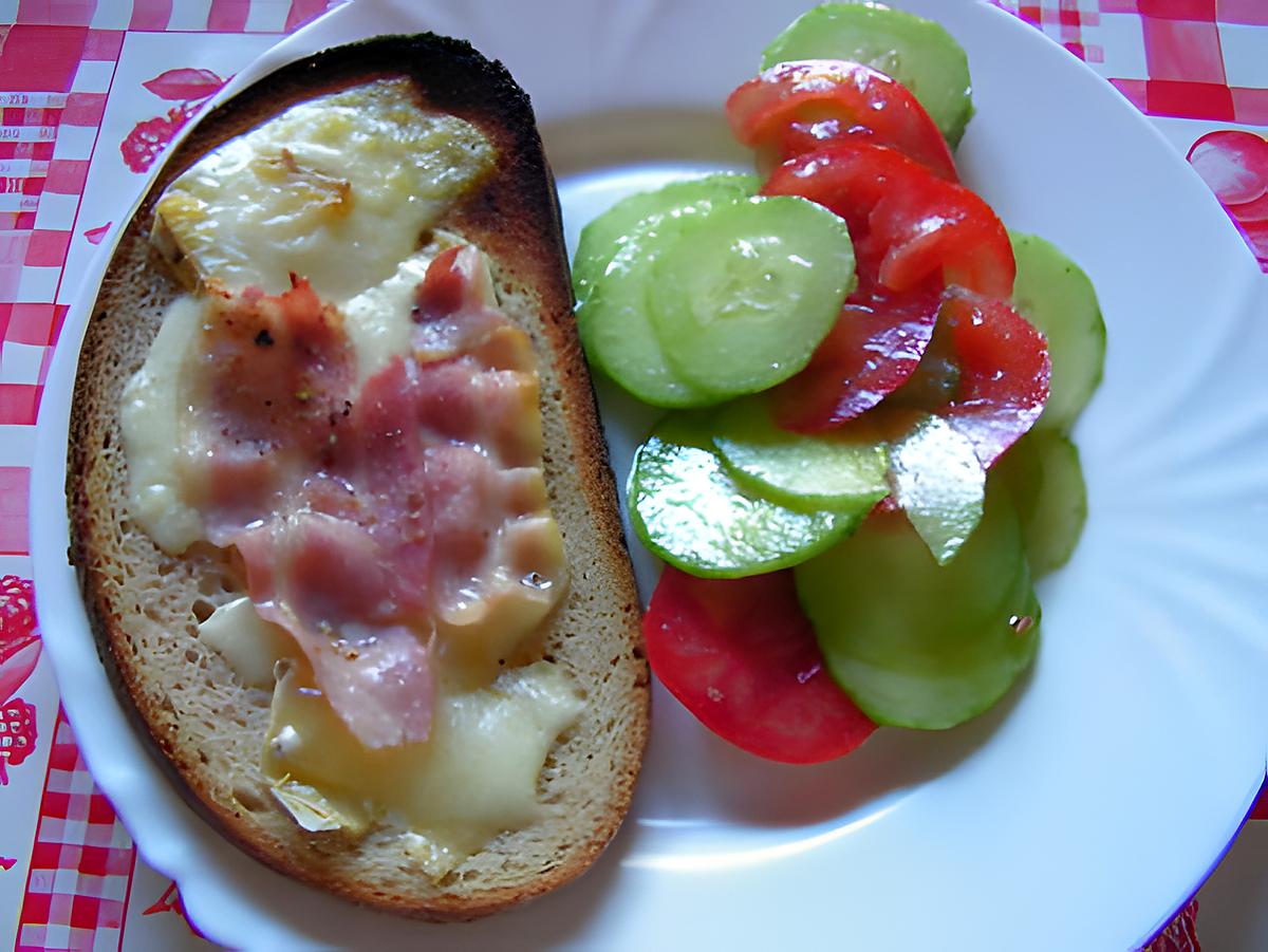 recette Tartine du bistrot au cantal