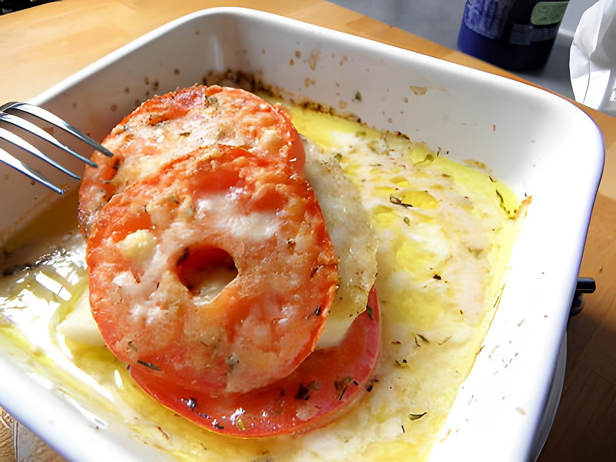 recette merlu braisé à la tomate et parmesan