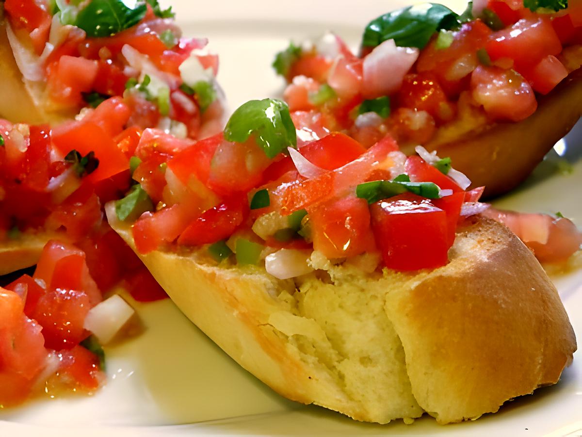 recette Mini Bruschetta Printanière