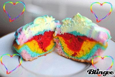 recette Cupcakes multicolors