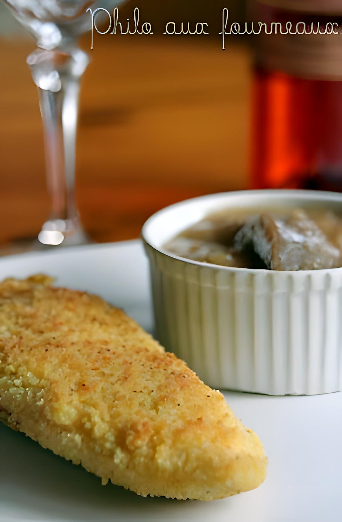 recette Filet de poulet dorés aux champignons & au parmesan