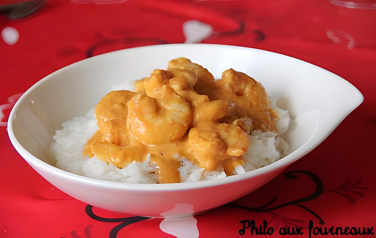 recette Crevettes au curry au Thermomix